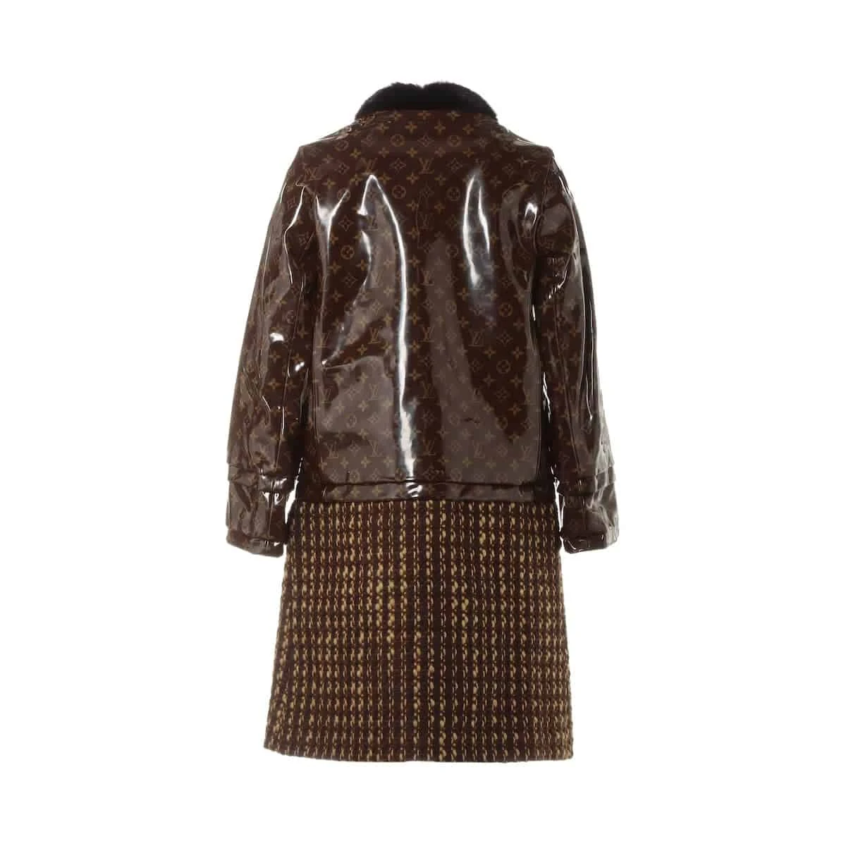 ヴィトン PVC コート 38 レディース ブラウン ミンクファー