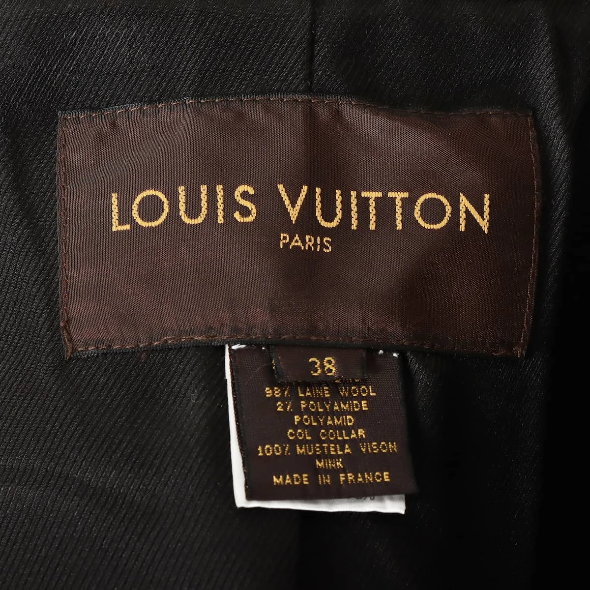 ヴィトン PVC コート 38 レディース ブラウン ミンクファー