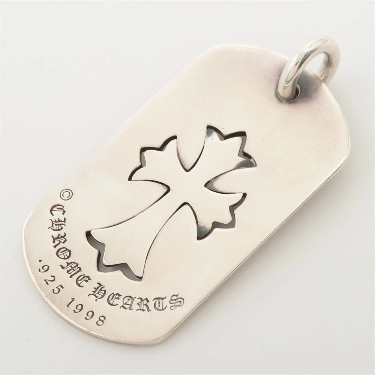 【正規品】クロムハーツ タイニークロスドックタグ クロムハーツタイニーCHクロスチャーム＆カットアウトクロス