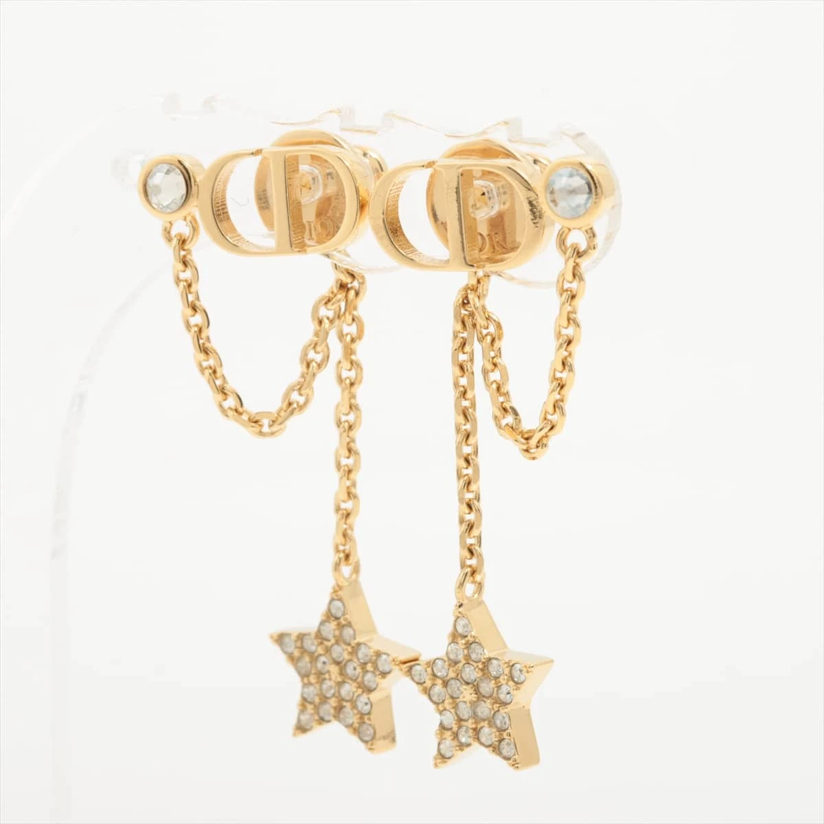 DIOR PETIT CD ピアス ゴールド 星 美品 ストーン チェーン