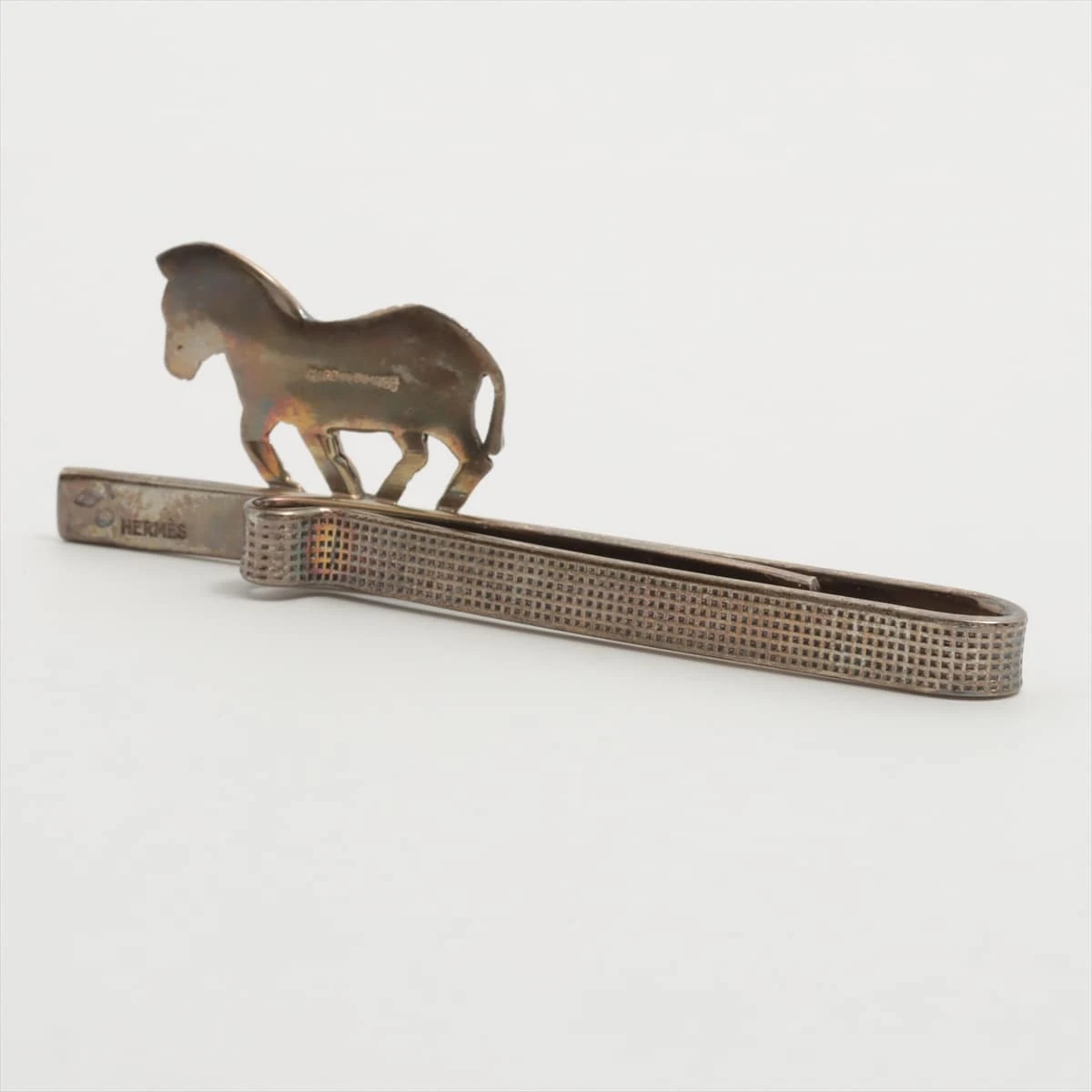 エルメス シュバルホース ネクタイピン 925 シルバー ゼブラ A1774551