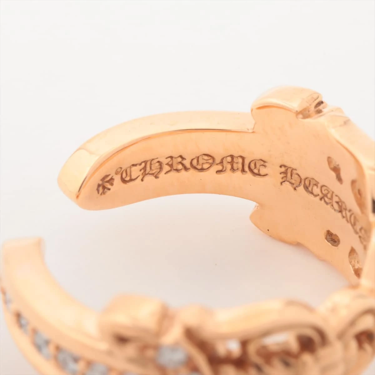 クロムハーツダガーリング ダイヤパヴェ 22Kメッキ加工 クロムハーツ