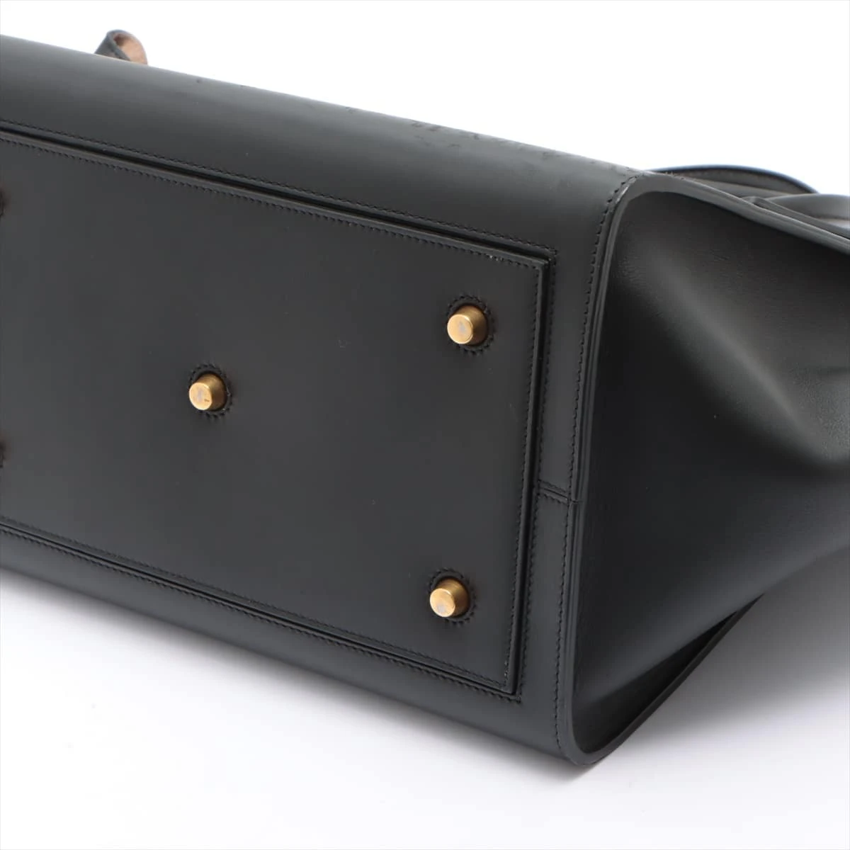 セリーヌ レザー タイ ハンドバッグ CELINE セリーヌ タイバッグ ハンドバッグ フェルト×レザー