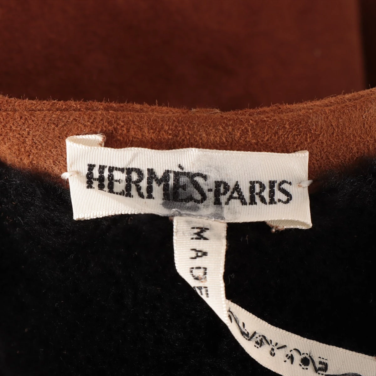 ☆美品&希少☆エルメス☆マルジェラ期♡ムートンコート　40 濃紺　HERMES エルメス マルジェラ期 ムートン コート 40 レディース ブラウン