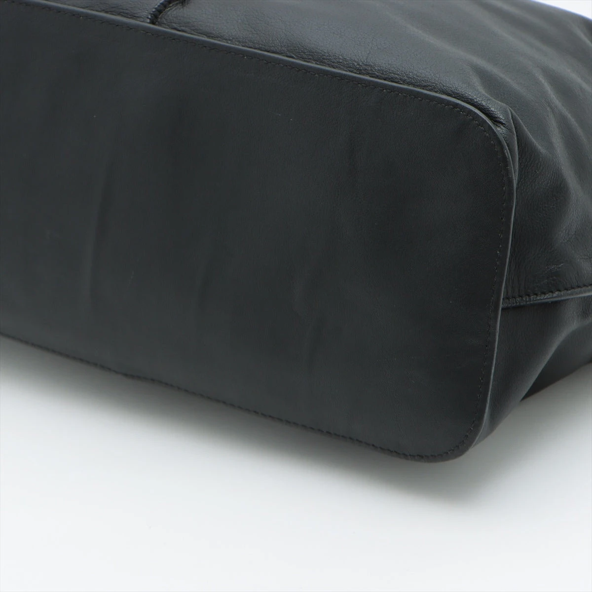 セリーヌ レザー×スタッズ トートバッグ ブラック A1295982｜中古