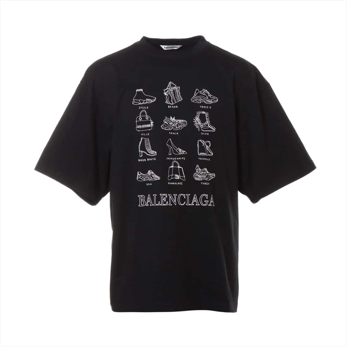 バレンシアガ 20年 コットン×ポリエステル Tシャツ XS メンズ