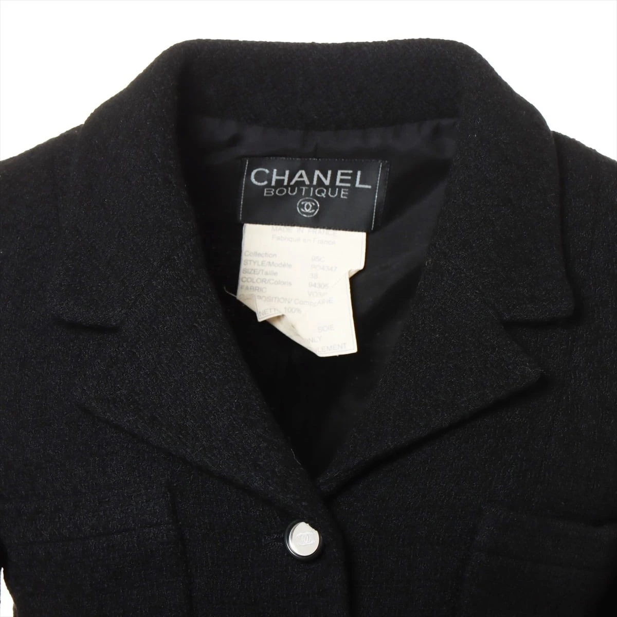 シャネル CHANEL カシミヤウール 金ボタン ジャケット コート