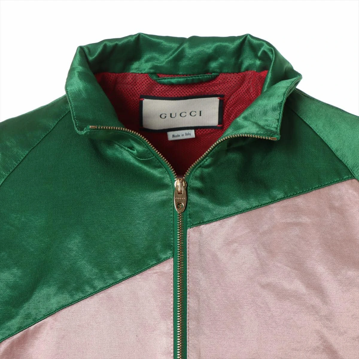 グッチ 20AW コットン×レーヨン ブルゾン 44 メンズ グリーン