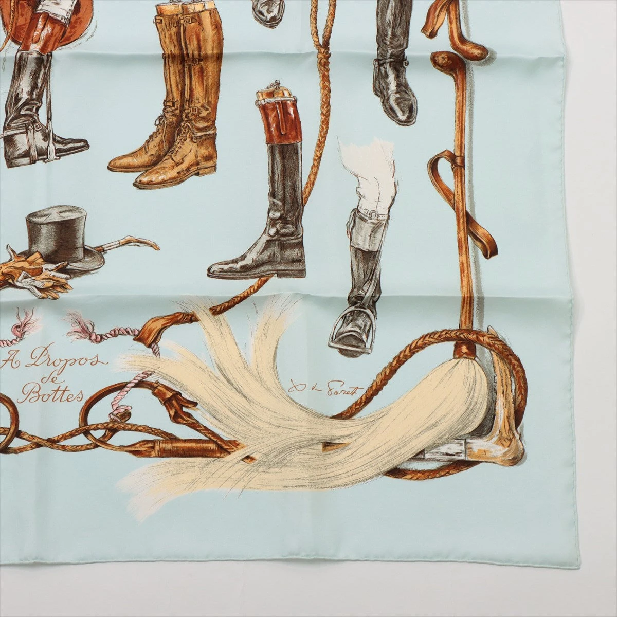 HERMES カレ 90 A propos de Bottes ブーツ 極美品 エルメス カレ90 A propos de Bottes ブーツついて スカーフ