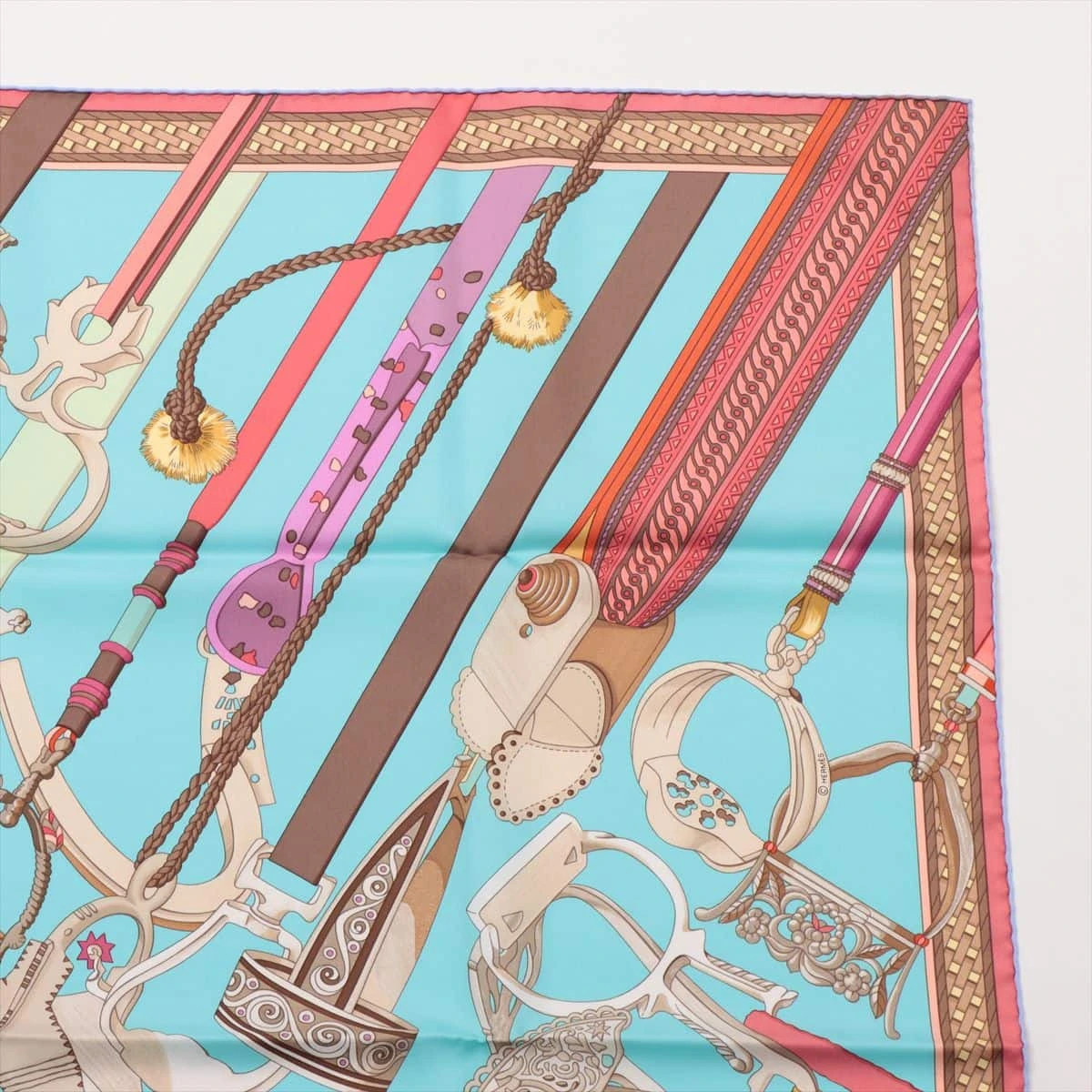 エルメス カレ90 Concours d'etriers エトリエの競演 スカーフ シルク