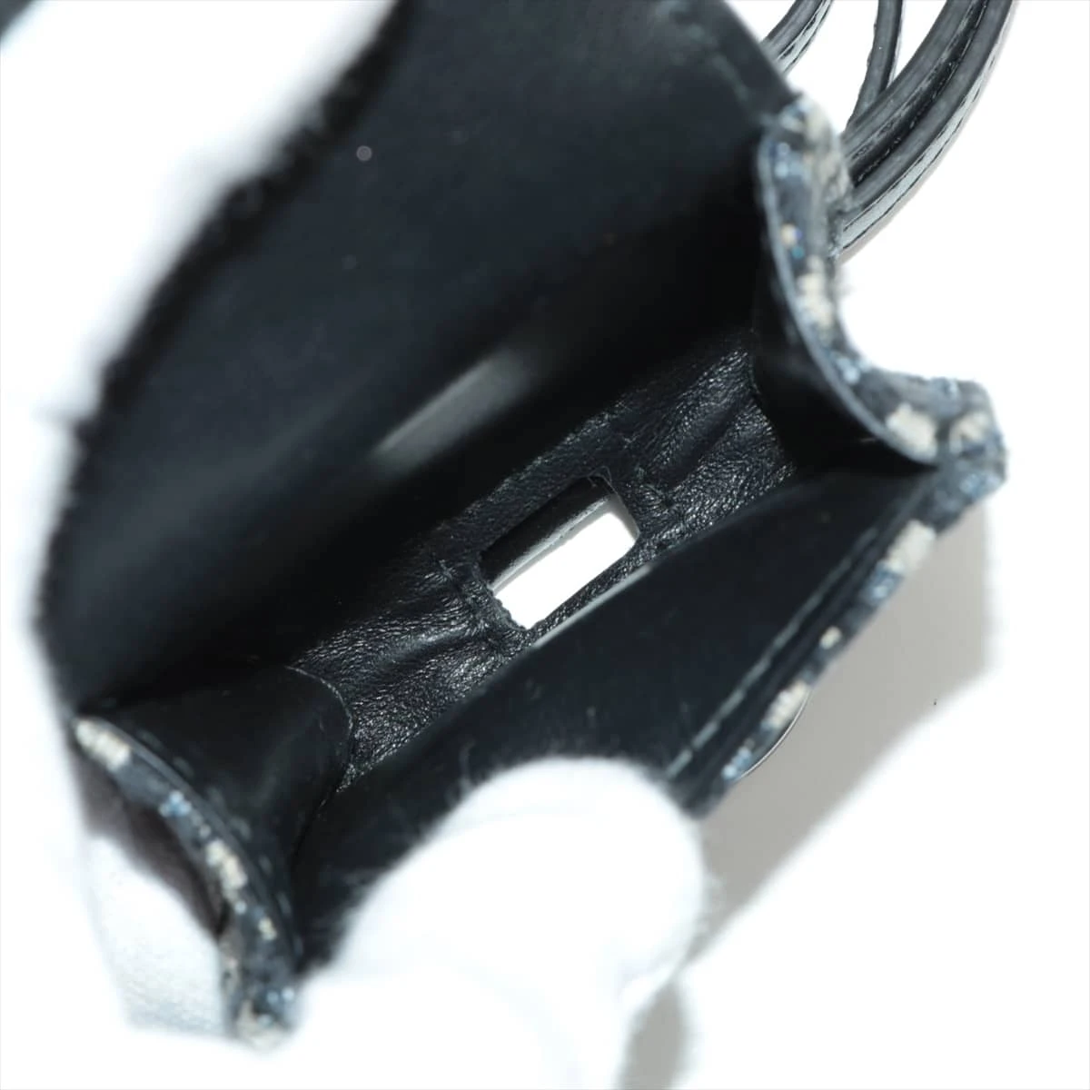 ディオール オブリーク イヤホンケース キャンバス×レザー ブラック