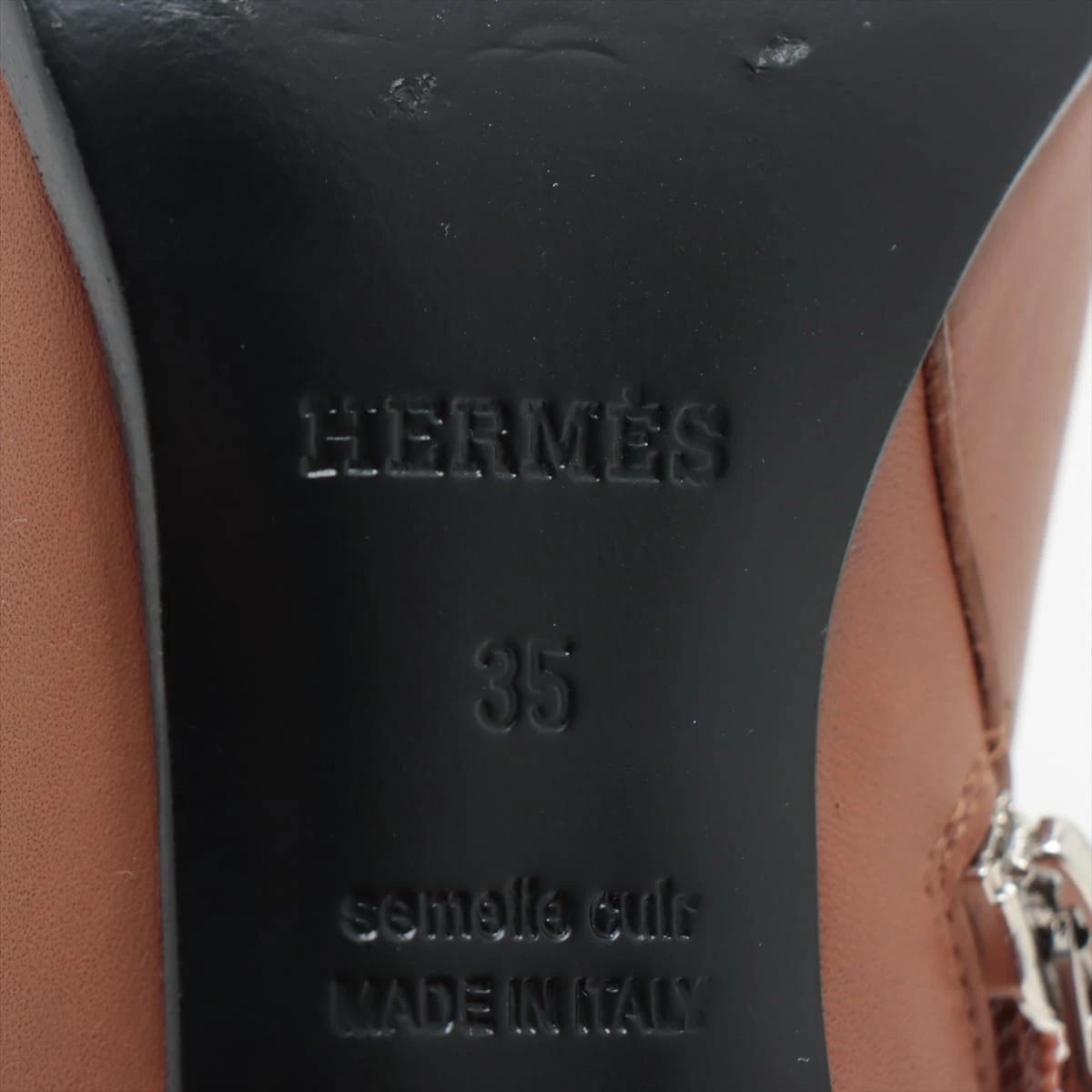 エルメス サンジェルマン レザー ショートブーツ 35 レディース