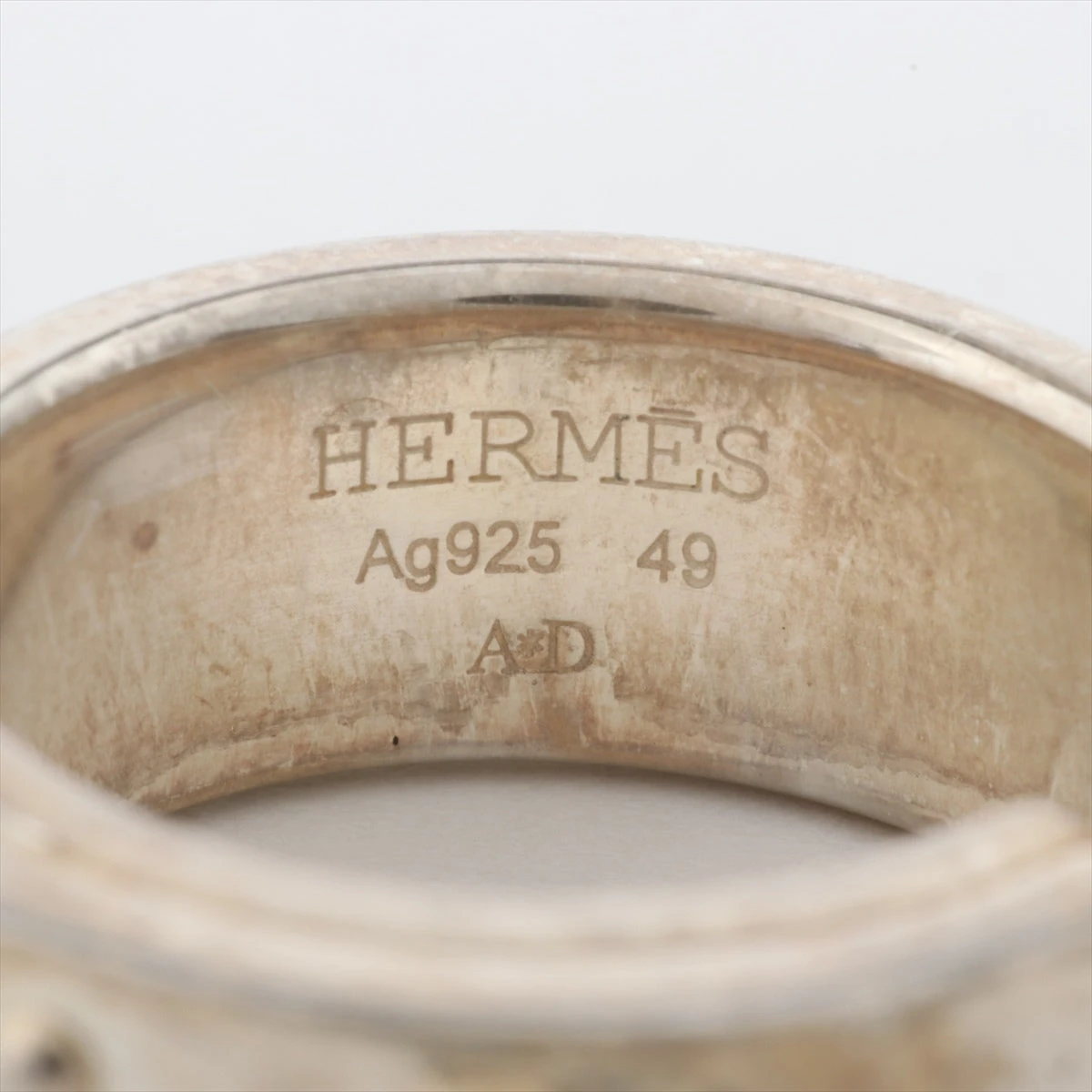 HERMES ケリーリング　7号 楽天市場】【HERMES/エルメス】ケリーリング シルバー 7号