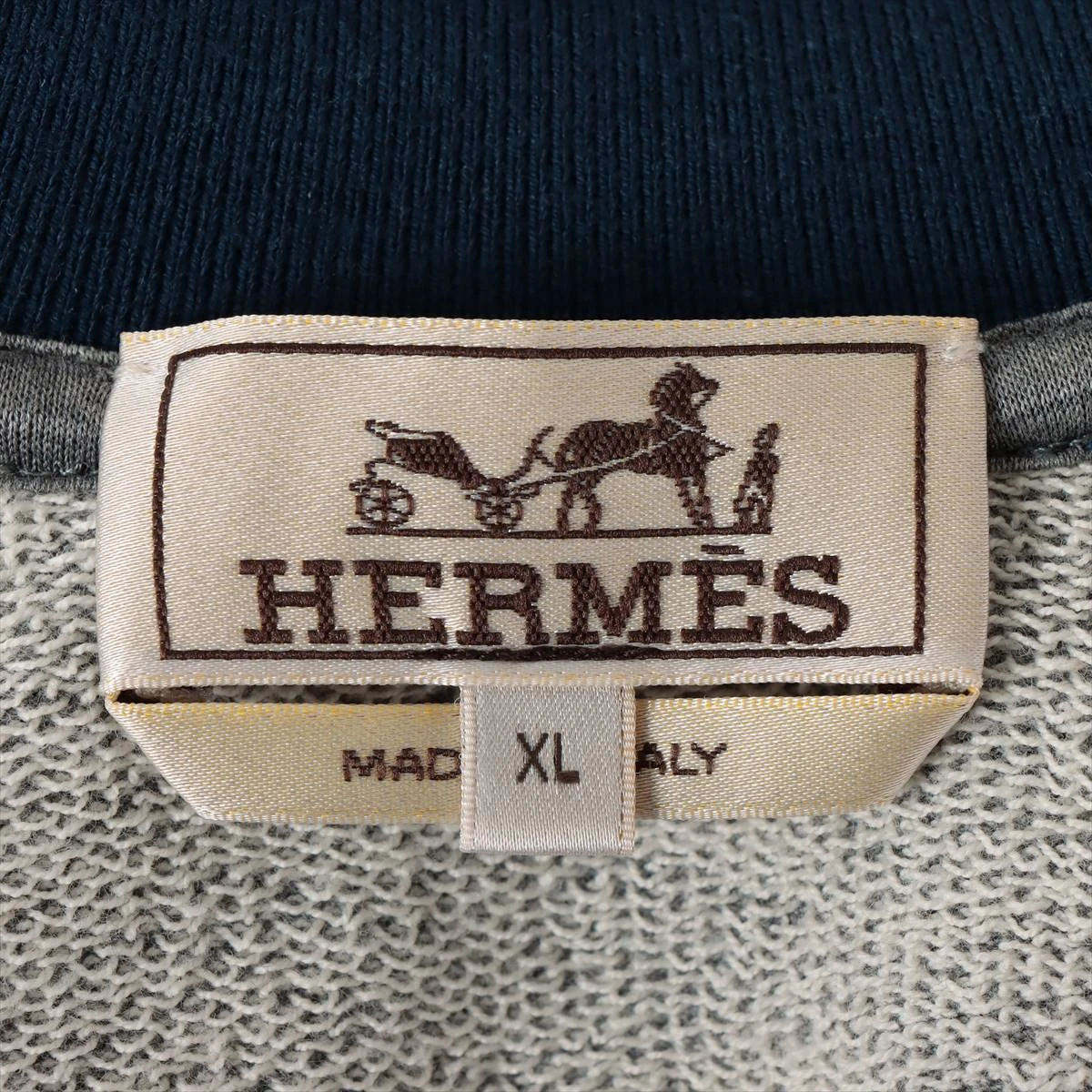 美品 Lサイズ HERMES エルメス テディジャケット コットン スタジャン 美品 Lサイズ HERMES エルメス テディジャケット コットン