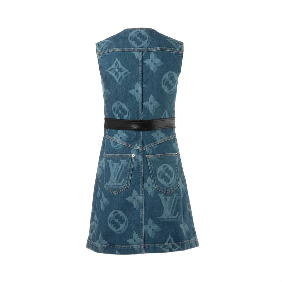 ヴィトン 21SS コットン×ポリウレタン ノースリーブワンピース 34  