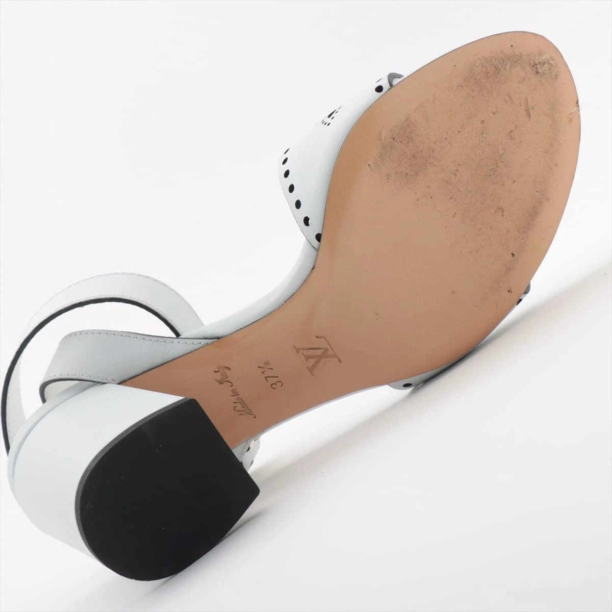 ヴィトン ホライゾンライン 21年 レザー サンダル 37 1/2 レディース