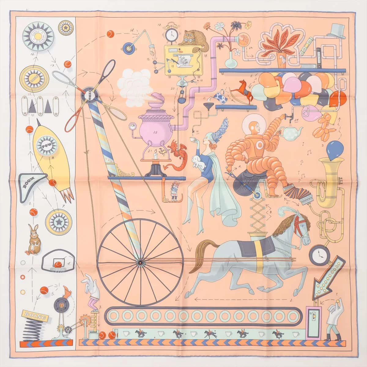新品未使用 HERMES エルメス スカーフ カレ90 TEA FOR TWO