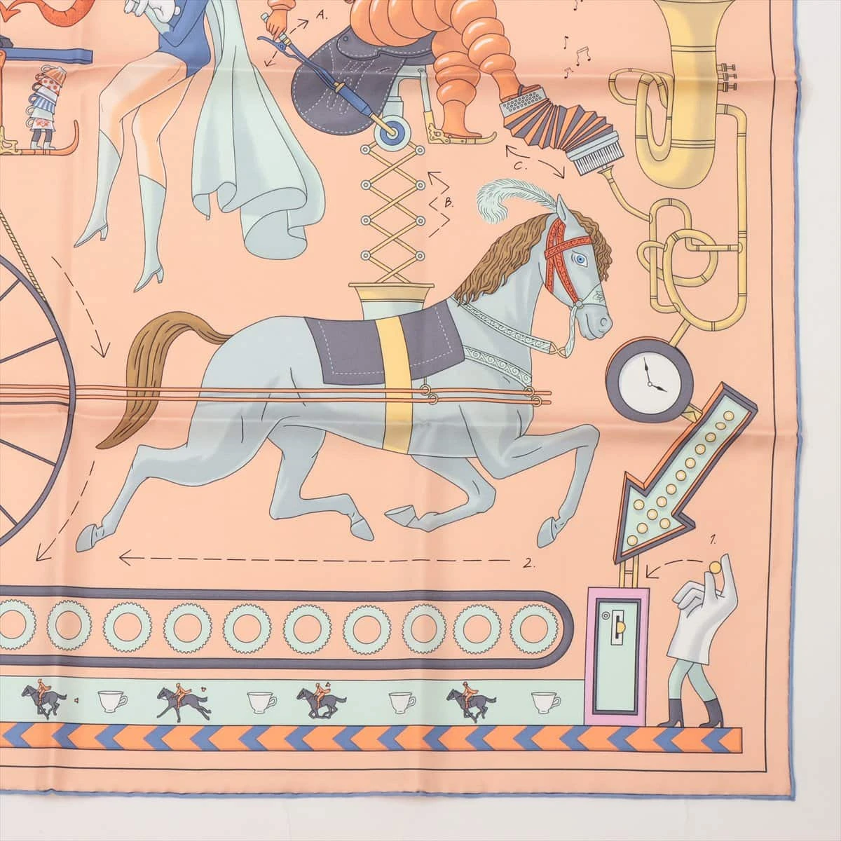 【美品】エルメス HERMÈS カレ90《ティーフォートゥー》スカーフ 2023年 春夏 HERMES エルメス スカーフ カレ90 ティーフォー