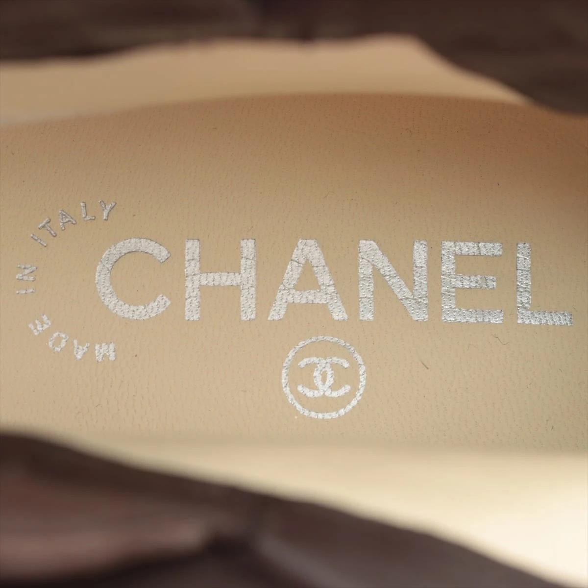 シャネル ココマーク レザー×スエード ショートブーツ 35 1/2C