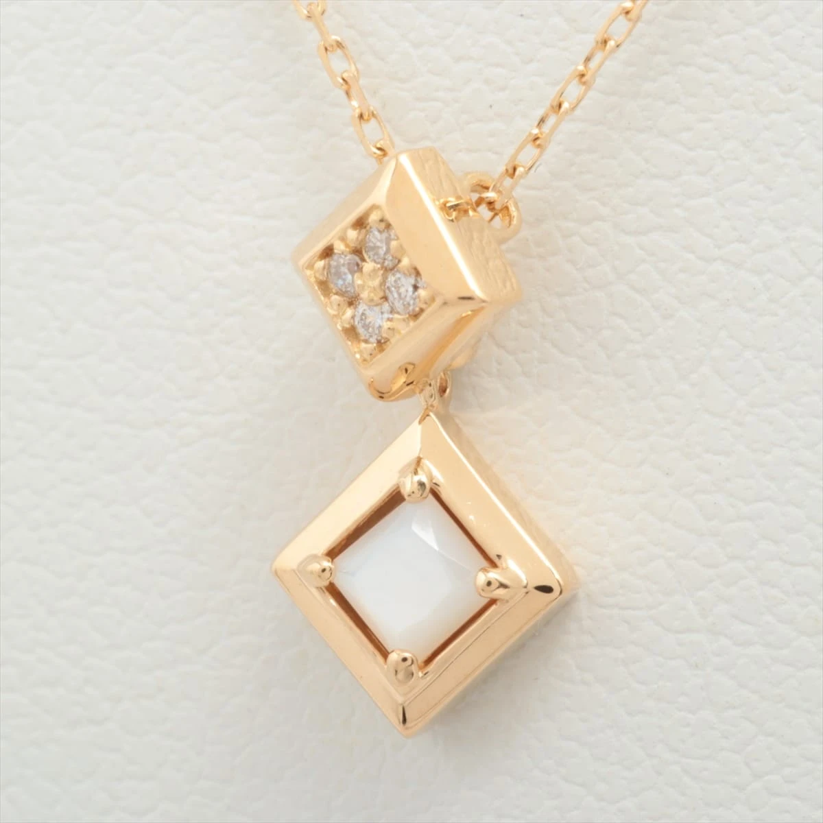 ヴァンドーム青山 ダイヤ シェル ネックレス K18(YG) 1.7g 数量限定品