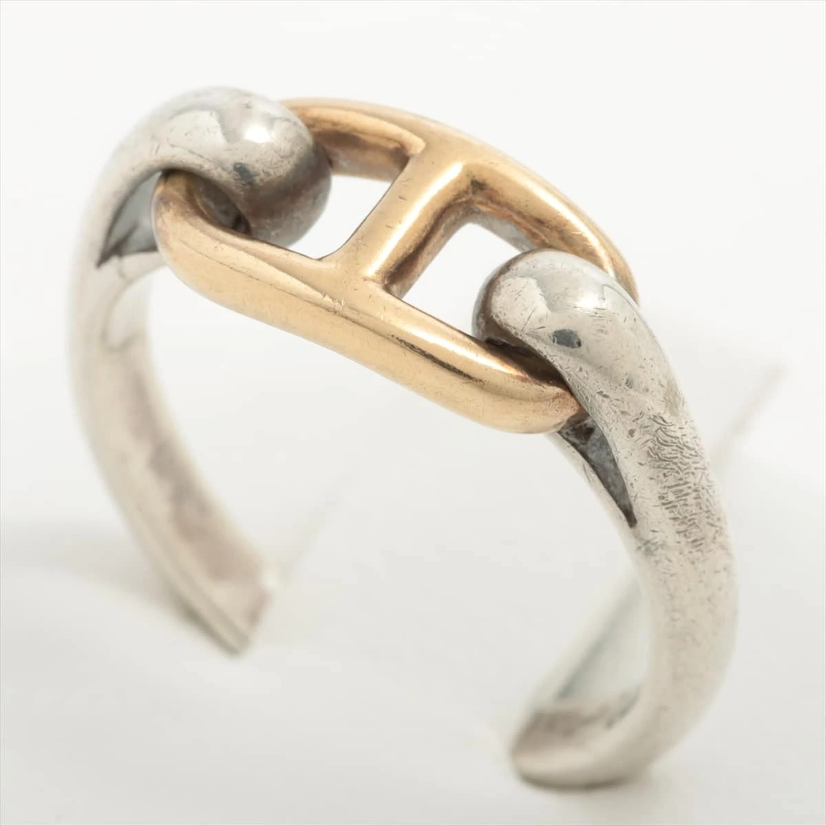 エルメス シェーヌダンクル リング 925×750 3.4g ゴールド×シルバー