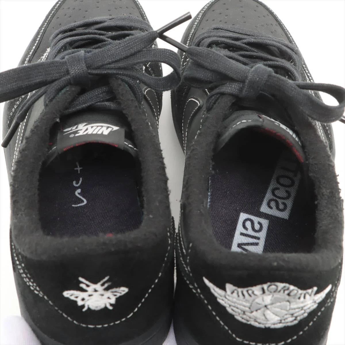 ナイキ×トラヴィススコット AIR JORDAN 1 レザー×スエード スニーカー