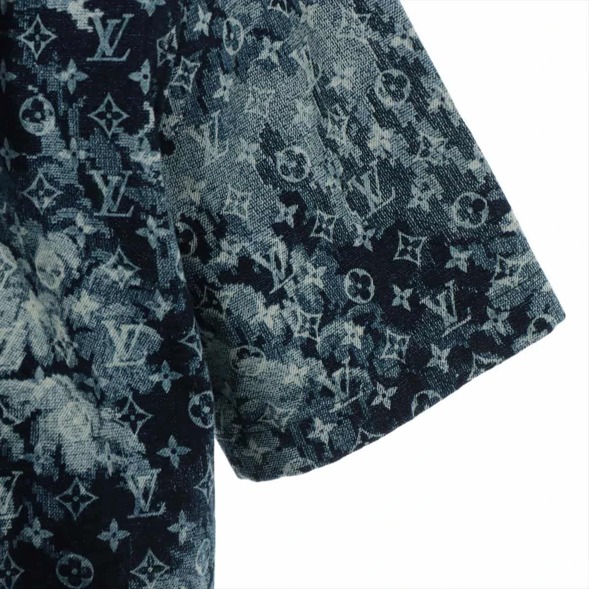 【極美品】ルイヴィトン　21SS ハワイアン タペストリー モノグラムシャツ ヴィトン 21SS コットン×ポリウレタン デニムシャツ XXL メンズ