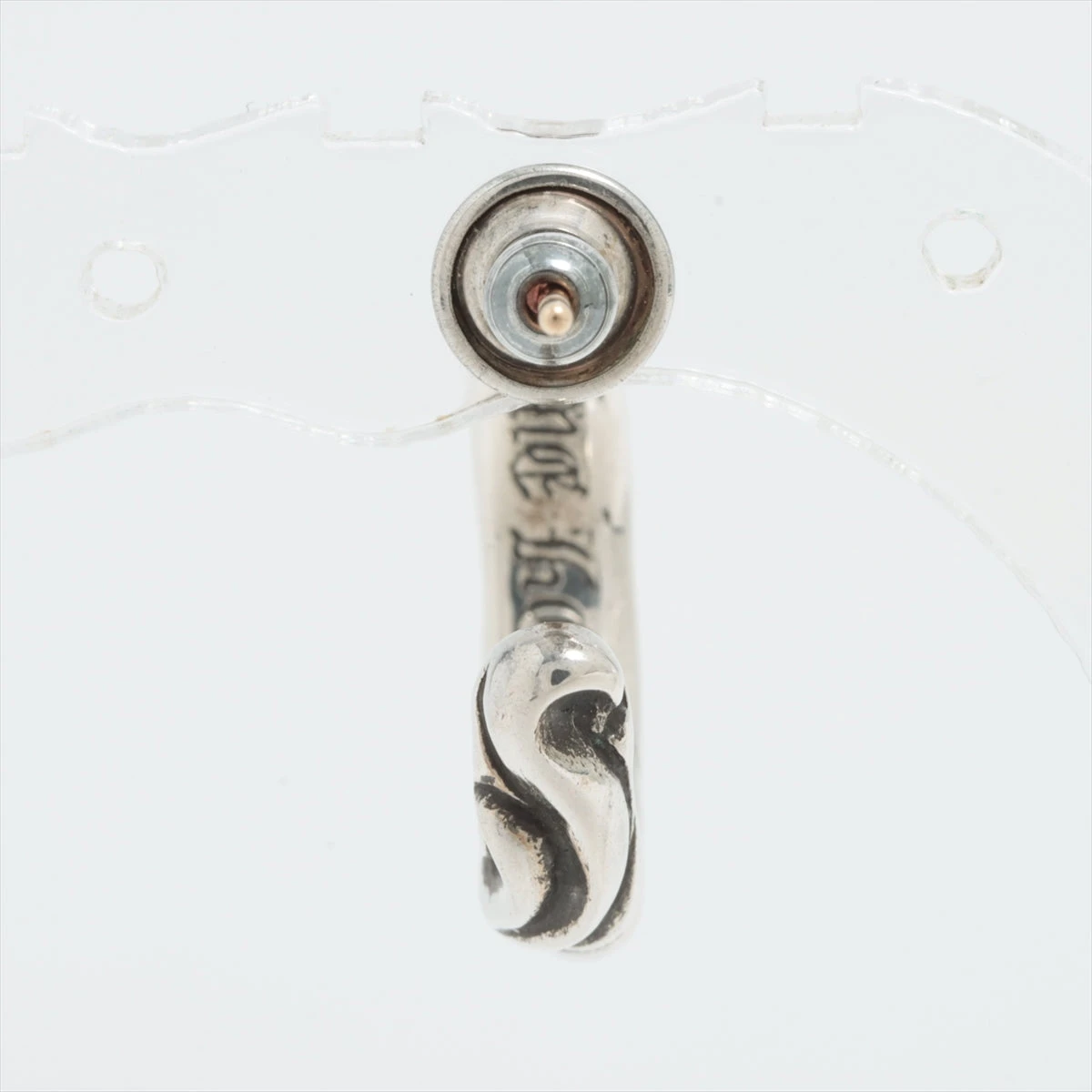 クロムハーツ スクロールフープピアス フープピアス 925×14K 4.4