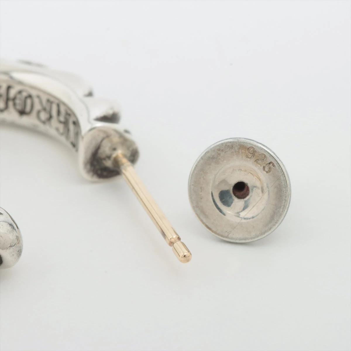 クロムハーツ スクロール フープ ピアス ポスト14k Chrome Hearts - クロムハーツ スクロール フープ ピアス 片耳用