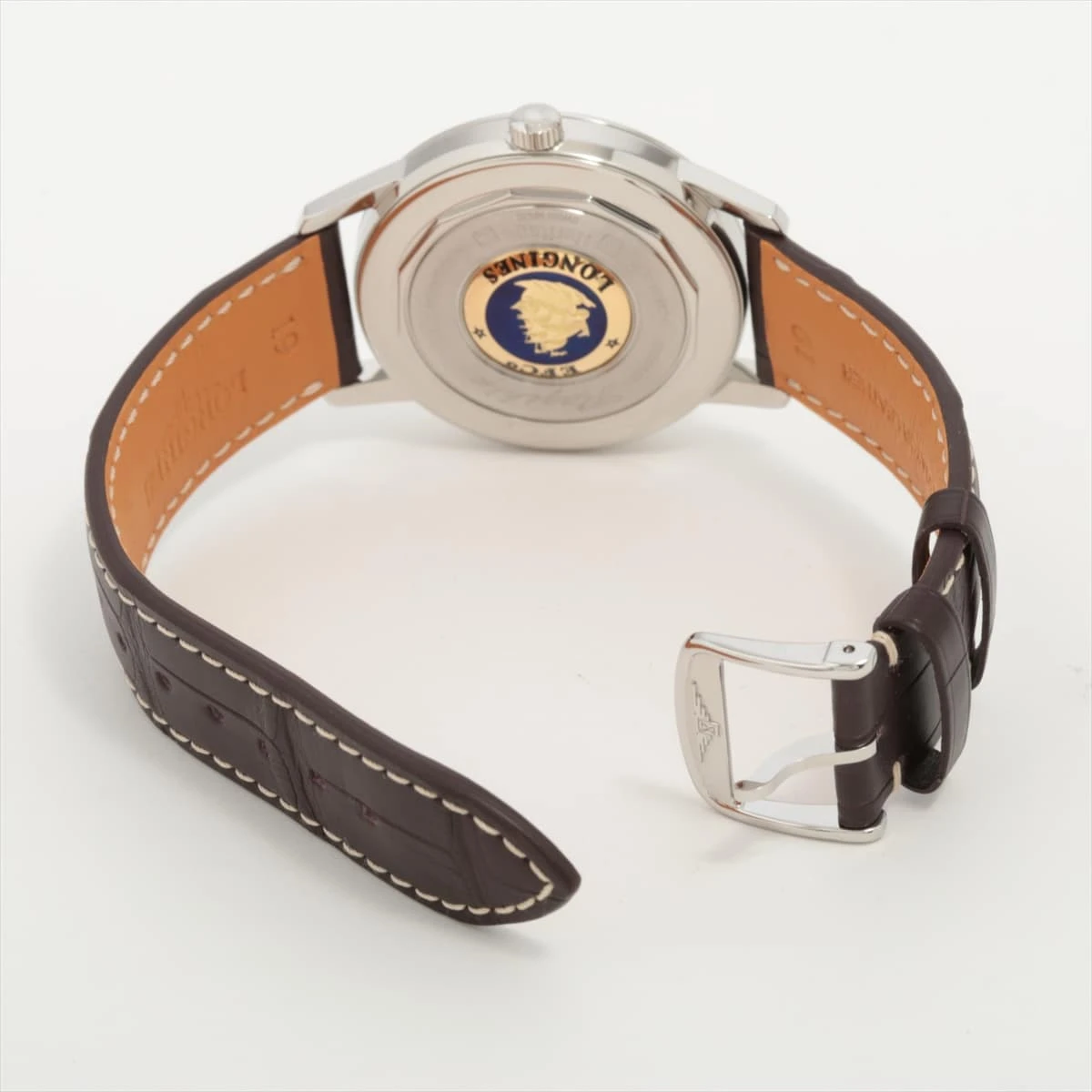 ロンジン フラッグシップヘリテージ L47954782 SS×革 AT アイボリー