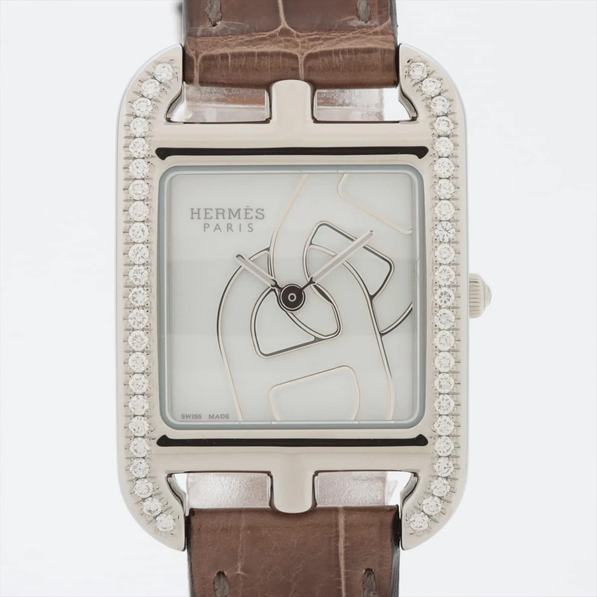 エルメス ケープコッド CC1.330 SS×革 QZ 白文字盤 A1320747｜中古