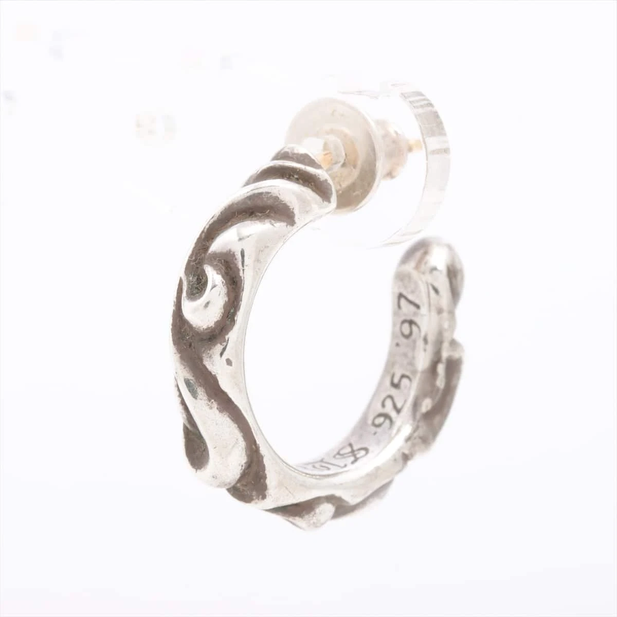 クロムハーツ スクロールフープピアス ピアス(片耳用) 925×14K 4.2g  