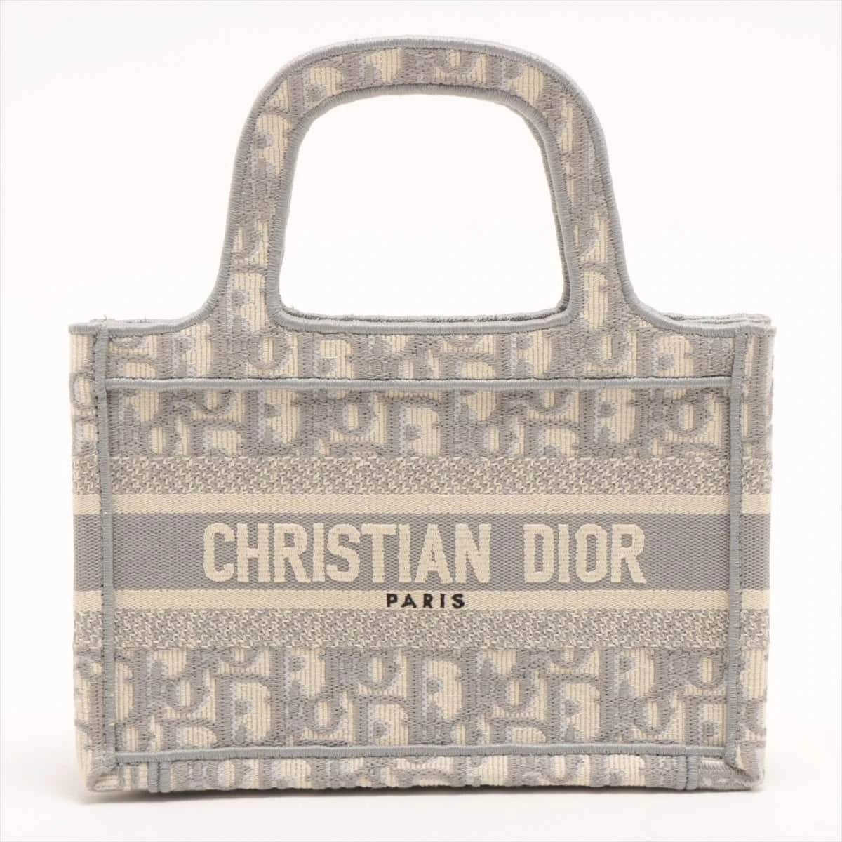 ブックトートミディアムグレー 美品Christian Dior ブックトート
