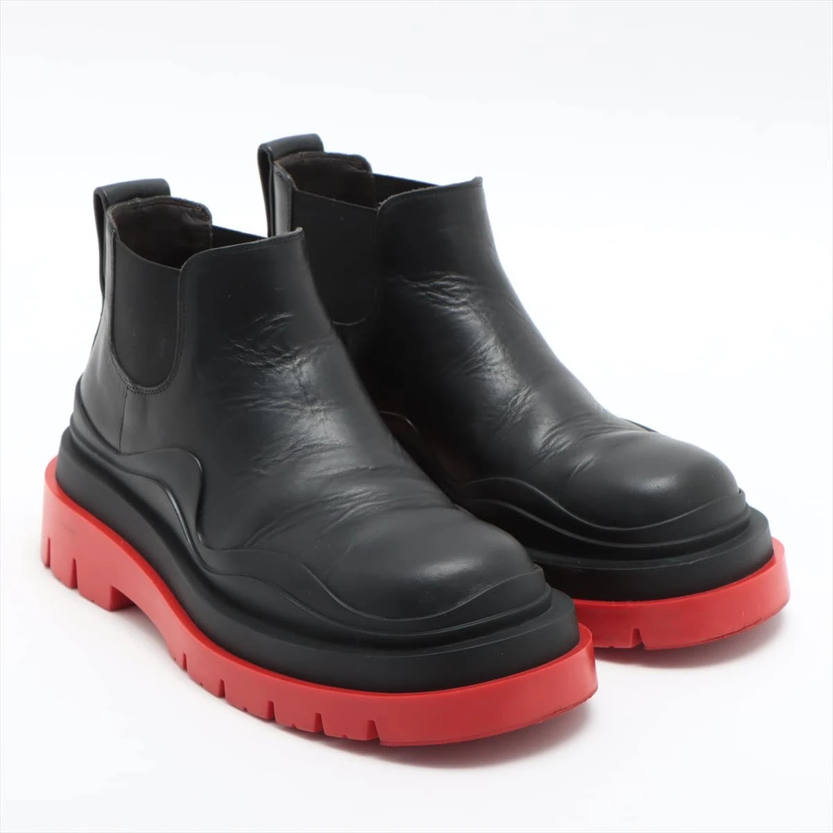 試着程度 BOTTEGA VENETA タイヤブーツ 41 レッド