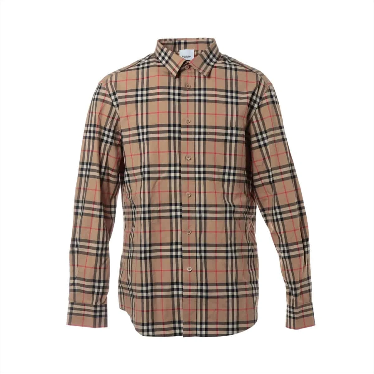 バーバリー BURBERRY チェックシャツ 8038521 ベージュ サイズ：L バーバリー コットン シャツ L メンズ ベージュ 8038521