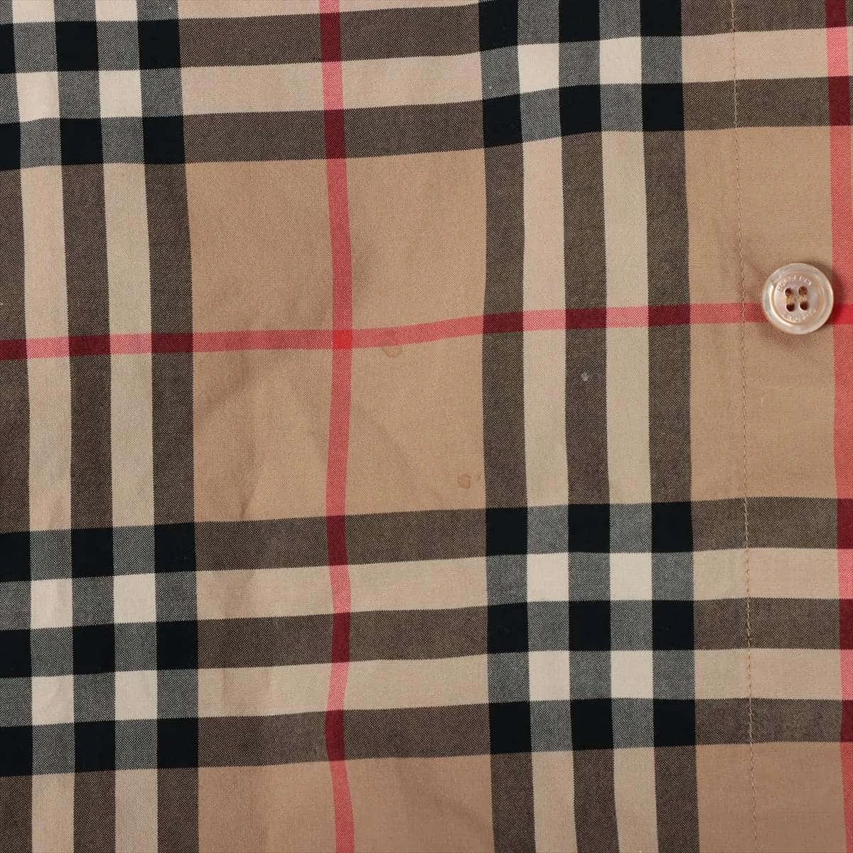 バーバリー BURBERRY チェックシャツ 8038521 ベージュ サイズ：L バーバリー コットン シャツ L メンズ ベージュ 8038521