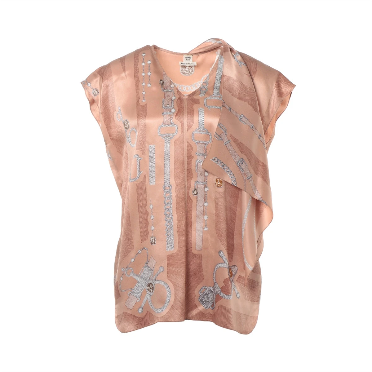 エルメスシルクノースリーブブラウス