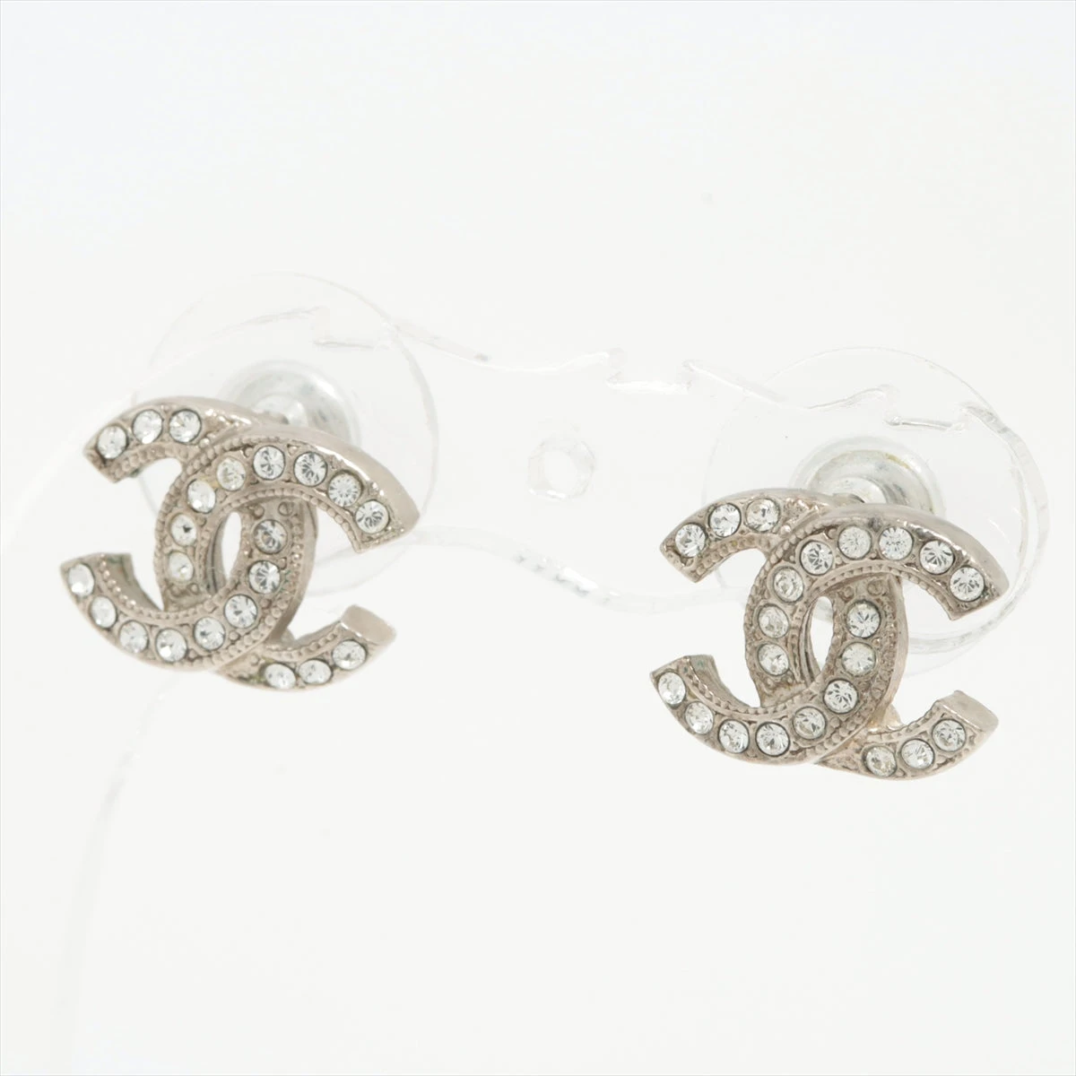 CHANEL シャネル ココマーク ピアス ラインストーン GP F17V