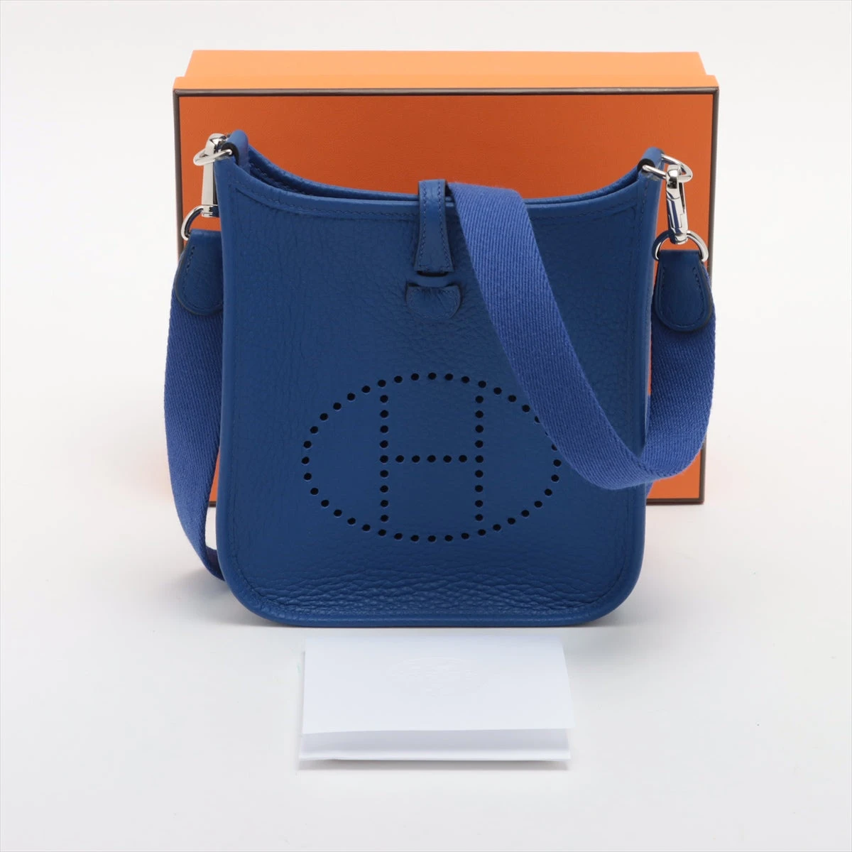 【HERMES】エヴリンTPM/ブルー系/ゴールド金具 エルメス<br>エヴリン アマゾン TPM<br>エトゥープ×ブルー