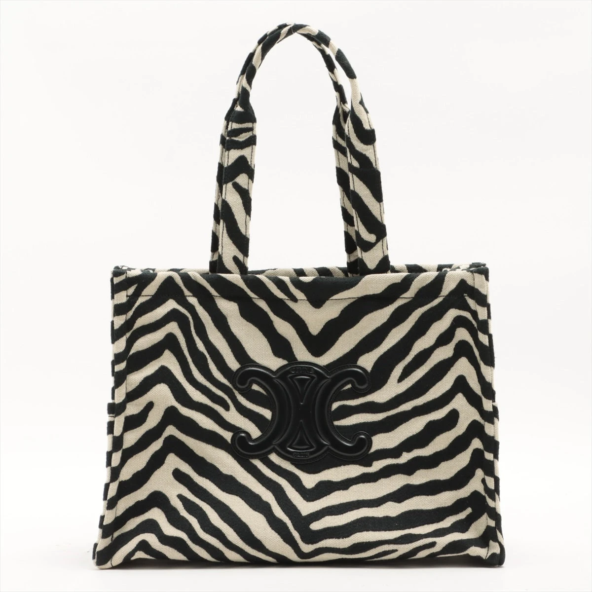 セリーヌ トリオンフ キャンバス トートバッグ ブラック ゼブラ