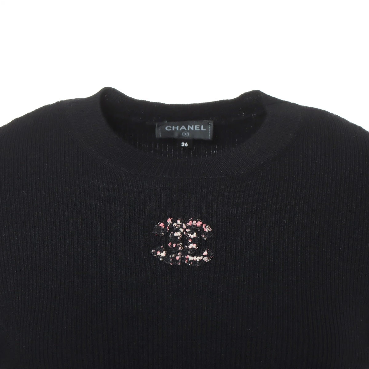 シャネル ココマーク 22AW ウール×ナイロン ニット 36