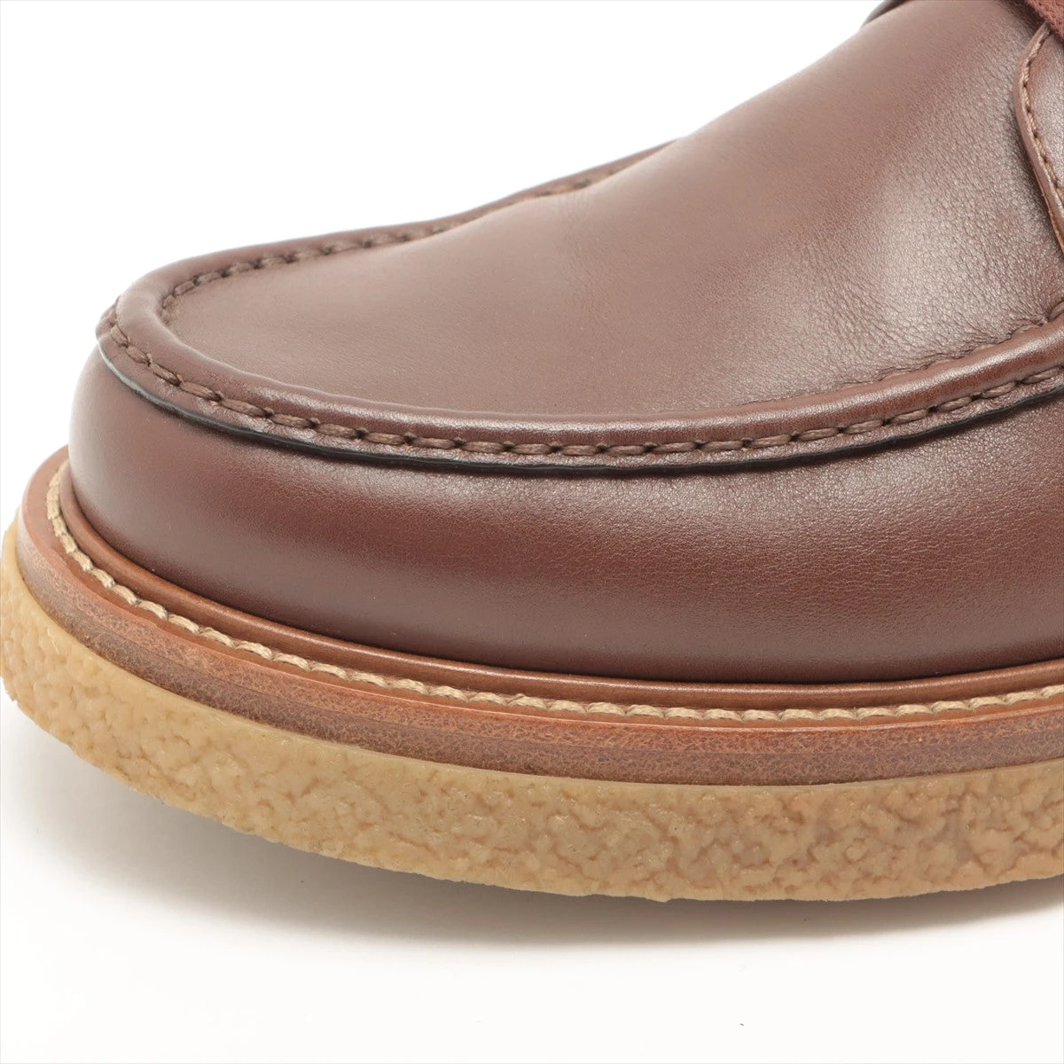 エルメス レザー ブーツ 表記無し メンズ ブラウン レースアップ