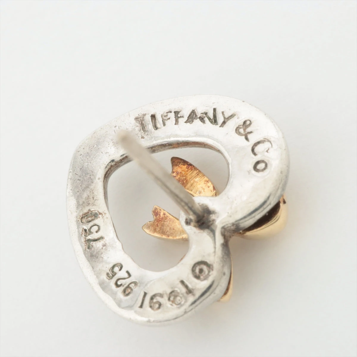 ティファニー ハートリボン ピアス(両耳用) 925×750 2.8g ゴールド