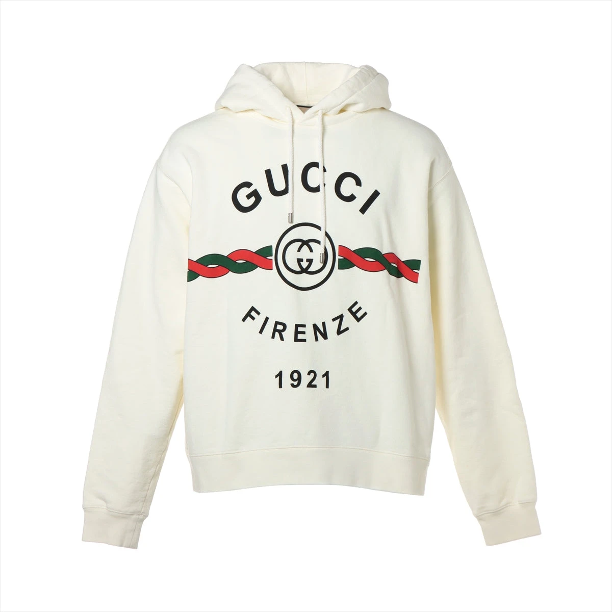 【美品・L】グッチ インターロッキング ロゴ オーバーサイズ プルパーカー 白 GUCCI ホワイト インターロッキング ロゴパーカー 【公式通販】