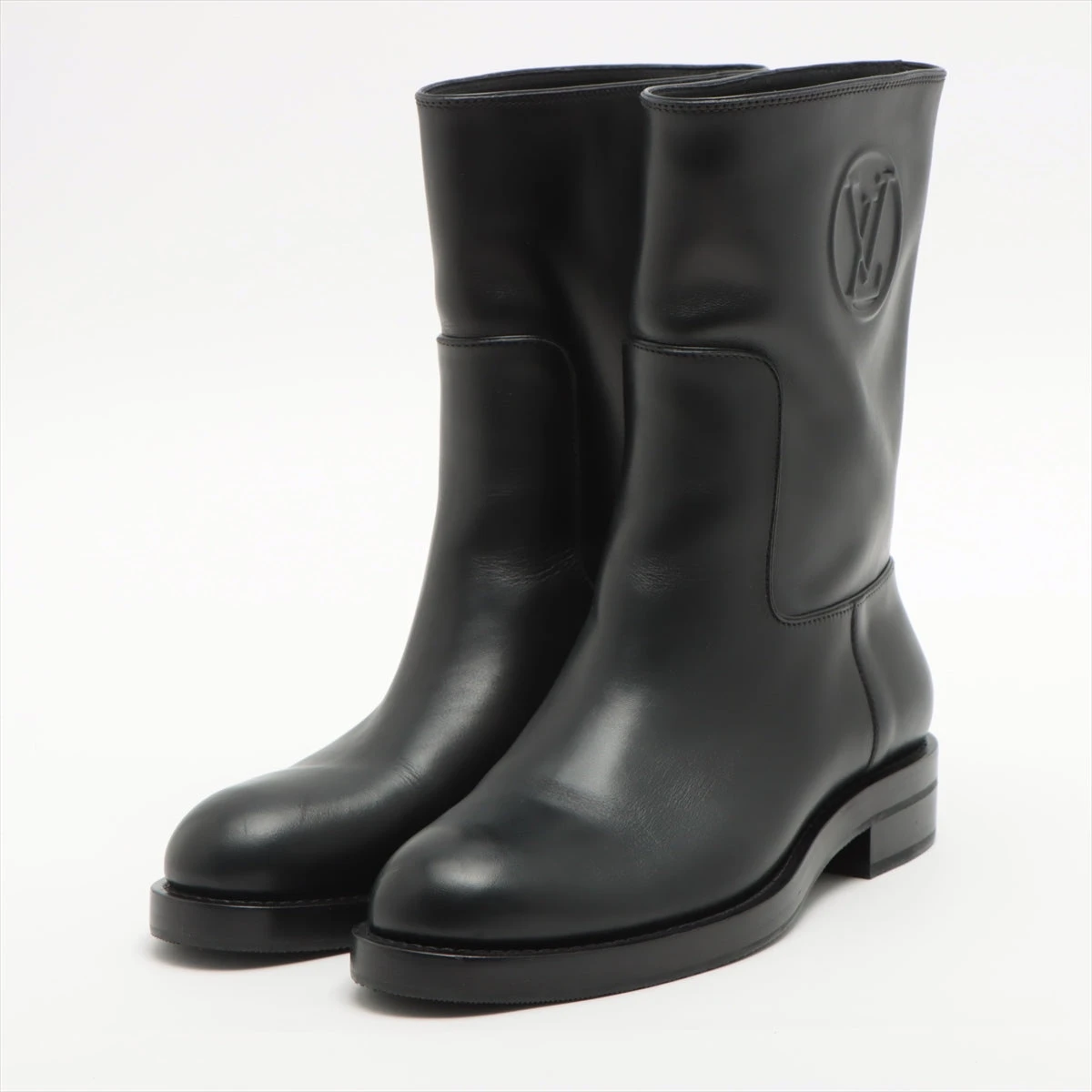 ヴィトン 16年 レザー ブーツ 37 レディース ブラック MA0126 A1864449