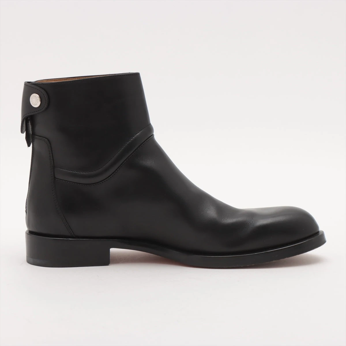 エルメス レザー ショートブーツ 42 メンズ ブラック ソルド品 
