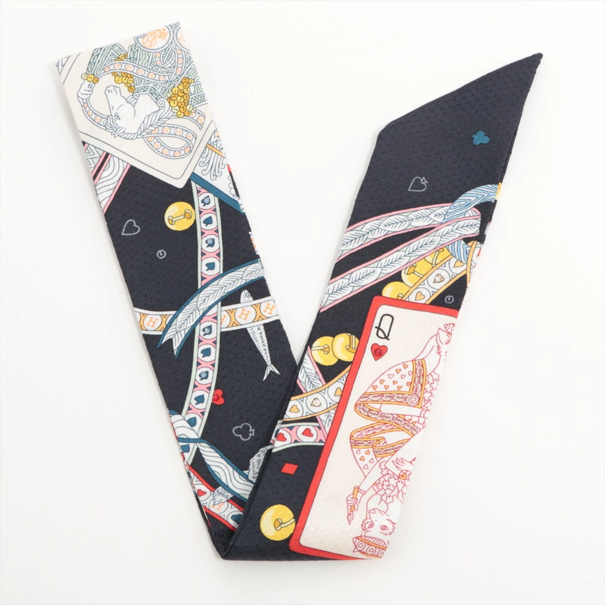 エルメス HERMES スカーフ ラインストーン ツイリー PIQUE DAME DE