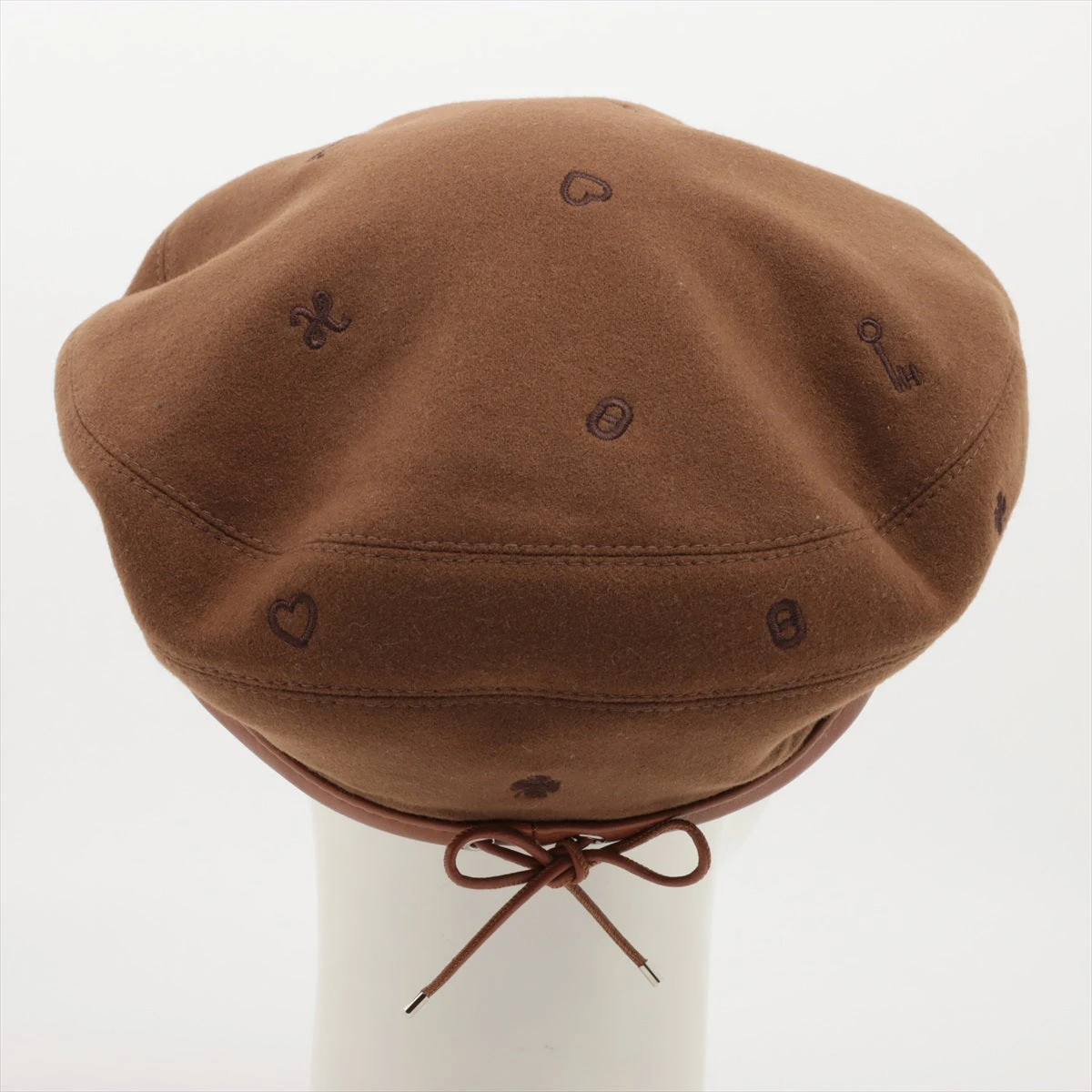 エルメス ベレー帽 57 カシミヤ ブラウン A1845405｜中古