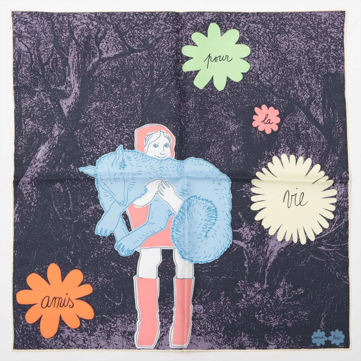 HERMES｜エルメス カレ45 シルクミニスカーフ ブルー エルメス スカーフ カレ45 総柄 ブルー SILK100% | 東京銀座の