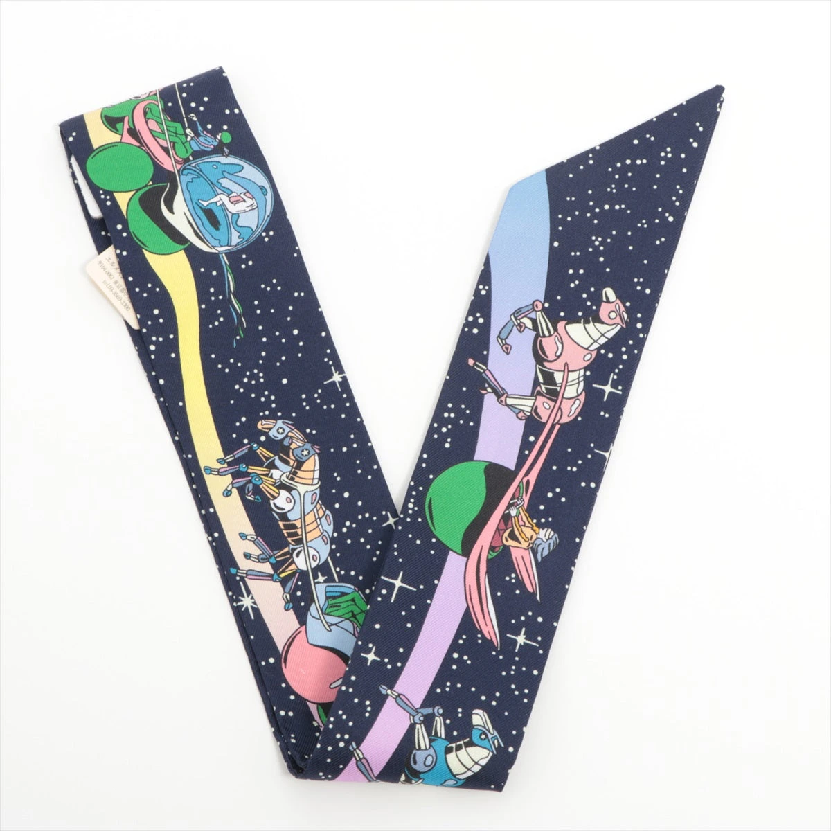 エルメスツイリー　タグ付き 新品未使用　　スペースダービー エルメス ツイリー SpaceDerby スペースダービー スカーフ シルク